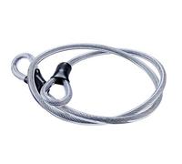 Câble de sécurité en acier inoxydable, câble en acier tressé à double boucle, câble de verrouillage flexible, cadenas en U de 3/8 pouce, cadenas, câble métallique transparent avec anneau,