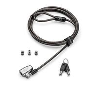 Kensington Câble de Sécurité ClickSafe 3-en-1 à Combinaison - Compatible avec tous les ordinateurs portables Dell, HP et Acer dotés d'encoches T-Bar, Nano ou Wedge (K68102EU)