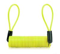 Câble de sécurité pour casque de moto, câble de verrouillage en acier robuste, câble de verrouillage à ressort de vélo, cordon de rappel de verrouillage de frein à disque (jaune)