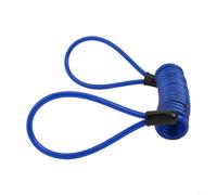 Câble de sécurité pour casque de moto, câble de verrouillage en acier robuste, câble de verrouillage de corde à ressort de vélo, cordon de rappel de verrouillage de frein à disque (bleu)
