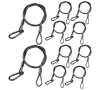 Câble de sécurité pour éclairage de scène, noir, 10 pièces Olaalite de 66 cm en acier inoxydable, charge de 50 kg, corde de sécurité de 4 mm de diamètre pour éclairage de scène DJ par tête mobile