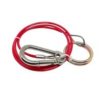 Câble de Sécurité, Remorque Caravane Heavy Duty, Câble de Rupture pour Remorquage, Câble de Sécurité, Anneau de Rupture Robuste, Câble en Acier Inoxydable Solide de 1M, Force de Traction ≥ 400kg