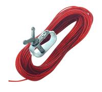 Câble de serrage avec tendeur pour bâche piscine ronde TERRE JARDIN 23 m rouge et gris