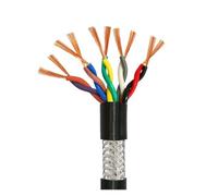 Câble de Signal à Fil blindé torsadé RVVSP 10 cœurs, Ligne Communication Audio UL2547 Canal 24 22 20 AWG(10core1m,0.5mm 20AWG)