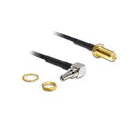 Câble de Signal DeLOCK 88465 - Longueur 0.20m - Couleur Or/Argent/Noir