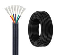 Câble De Signal Et D'alimentation UL2464 Calibre 22, 25 À 100 Pieds, 2 À 8 Conducteurs, Avec Ruban Isolant, En Cuivre Étamé Flexible, For Câbles USB, Clavier, LED Et Électroniques(100ft,22AWG-3C)