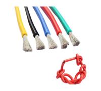 Câble de silicium 18/30-10AWG 2M haute température résistant à la basse noyau cuivre ultra doux câble monocœur(Blue; 2 meters; 26AWG 2meters)