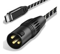 Câble de sortie audio mono USB de type C vers XLR mâle, câble USB C vers XLR pour haut-parleur, amplificateur, console de mixage, compatible avec iPhone 17/16/15 et Galaxy S24/S25, non compatible avec