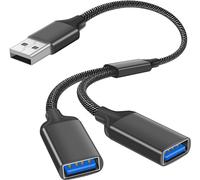 Câble De Splitter Usb, 2 En 1 Usb Mâle Vers 2Usb 2.0 Tête De Femme Splitter, Charge Du Cordon D'Alimentation D'Extension, Transfert De Données Expander Pour Mac,Car,Xbox One, Ps4, Ps5, Lapto[Z83]