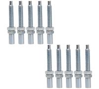 Câble De Starter Vis De Réglage M8 Pour Câble D'embrayage Et De Frein De Moto, Filetage 8 Mm, Boulon Et Écrou De Fixation En Métal Câble d'embrayage(Silver - 10pcs)