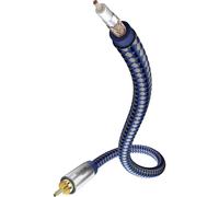 Câble de subwoofer mono bleu/gris, 5 m Inakustik 00408051 [1x Cinch / RCA mâle - 1x Cinch / RCA mâle] 5 m bleu-gris cont