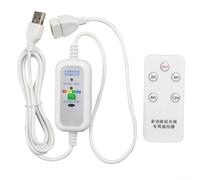 Câble de synchronisation USB avec réglages de 2/4/8/12 heures, rallonge de 150 cm pour ventilateurs USB et lumières LED, interrupteur d'alimentation réglable avec indicateur