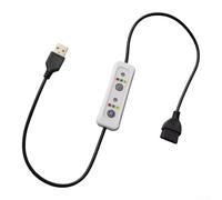 Câble de synchronisation USB, rallonge d'alimentation (contrôle de précision) avec interrupteur physique pour lampe de bureau, ventilateur et appareils mobiles