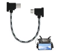 Câble de Télécommande Micro AB vers USB C, Câble de Données à Angle Droit de Type C vers Micro USB, Câble Adaptateur De Dronede de 15 CM Compatible avec la Télécommande DJI Mini SE/Mavic Mini/Air