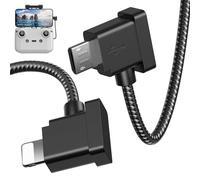 Câble de télécommande micro USB vers iOS DJI pour DJI Mavic Mini 1ère génération Mini SE DJI Mavic Pro Spark 2 Pro Zoom Mavic Air OTG Data Cordon en nylon tressé pour iPhone 14 Plus 13 Pro 12 XR iOS