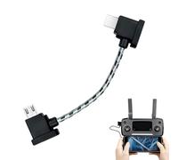 Câble de télécommande tressé de type C vers micro USB pour DJI, 15 cm, connecteur USB C à angle droit, câble de date de charge, compatible avec les drones DJI Mavic Mini SE Mini Mavic 2 Pro Zoom Spark