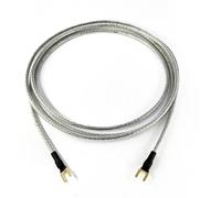 Câble de terre 7m pour tourne-disque,appareils phoniques avec raccordement à la terre avec cosse à fourche plaquée or,câble de masse 1x 0,50 mm² transparent en argent tressé 700cm