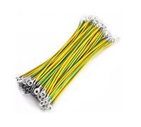 Câble de terre à sangle Fil de terre Jaune et vert bicolore Pont Cavalier Connexion en cuivre 100 pièces Ouverture 6 mm, 2,5# 150 mm(2.5#100mm)