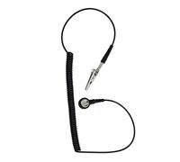 Câble de terre ESD Ambre ESD 1800 mm (10 mm/fiche banane) + fiche de terre (1 x 10 bouton pression et 2 x 4 mm femelle) | Résistance de sécurité 3 x 1 MOhm comme point de raccordement à la terre