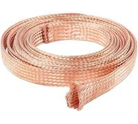 Câble de terre plat en cuivre nu tressé 10 m, 1.5#:4x1.0mm, 1.5#:4x1.0mm | Conductivité optimale, résistance à la corrosion