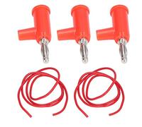 Câble de test, 30-60 V CC 19 A 1 Mm² Câbles de test en laiton résistant à l'usure + ABS 10 jeu avec connecteur type banane de 4 mm pour tests électriques (rouge)