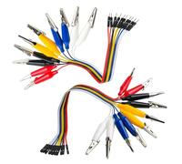 Câble de test à pince crocodile vers plaque d'essai, 10 broches, 20 cm, mâle/femelle