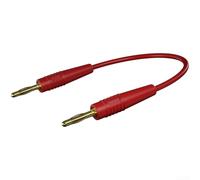 Câble de test avec connecteurs banane mâle vers mâle de 2 mm avec cuivre plaqué or et points soudés pour une conductivité améliorée (70002 x rouge)