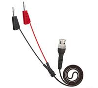 Câble de test BNC vers double banane de 4 mm pour générateur de signal d'oscilloscope avec sondes empilables rouges pour une utilisation scolaire Longueur 120 cm