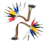 Câble de test mâle/femelle de 20 cm avec pince crocodile 10 broches vers plaque d'essai(20cm famale and male)