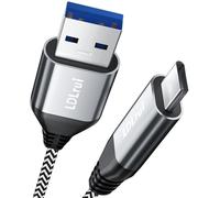 Câble de transfert de données USB-C vers USB-A 3.2 Gen 2 10 Gbit/s,câble de données USB C super rapide,cordon de charge rapide 3.1 A de type C,et plus encore,1.8 m