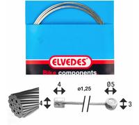 Câble de transmission 1x19 fils stainless Ø1,25mm avec tête N Ø4x4 Elvedes Argenté