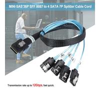 Câble de Transmission de données G0101 MINI SAS 36P SFF 8087 à SATA 7P, disque dur, vitesse de Transmission rapide de 12 Gbps