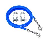 Câble de treuil en Acier, résistance à la Rupture de 22 000 LB, câble de remorquage Robuste Bleu, câble en Acier avec Crochet pivotant et Gaine en PVC pour Camion de remorquage, dépanneuse (