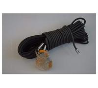 Câble de treuil synthétique double tressé gris 12mm * 30m, corde bateau, hors route, à plasma Léger