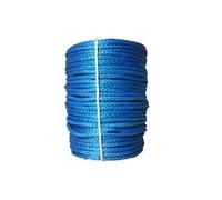 Câble de treuil synthétique extrême 8 mm x 40 m, 12 brins, for véhicule, Camion, Bateau, Tout-Terrain Léger et Plus résistant à l'abrasion(Blue)