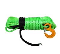 Câble de treuil synthétique vert 12 mm x 30 m UWPE tout-terrain pour treuils électriques lourds, câble de remorquage idéal pour camions et VUS