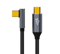 Câble de type C à 90 degrés C à type C, câble USB C à 90 degrés USB USB C,Câble d'affichage masculin à charge rapide à charge - Cordon vidéo angle droit PD100W, rallonge à haute vitesse de 10 Gops