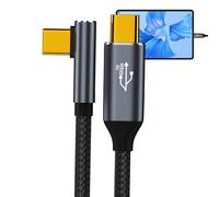 Câble de type C de type C à 90 degrés, coude de 90 degrés USB vers USB C, câble de surveillance de charge rapide mâle à mâtome, câble vidéo droit angle, transfert de données haut de gamme