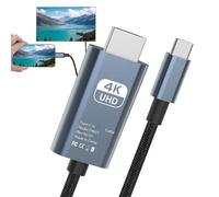 Câble de type C HDTV - Adaptateur vidéo HDTV 4K60Hz, câble d'affichage haute vitesse | Convertisseur visuel audio Ultra HD, câble de signal numérique sans décalage, pour le streaming téléphonique