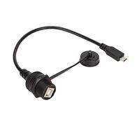 Câble de type C vers USB B, rallonge d’installation intégrée étanche, câble de données OTG pour imprimante en PVC de qualité supérieure avec bagues de maintien, compatible avec les