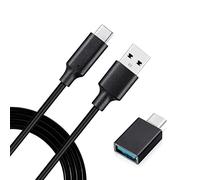 Câble de type C vers USB compatible avec Elgato Stream Deck XL (32 clés) contrôleur de création de contenu en direct avec adaptateur USB C mâle vers USB femelle, 2 m