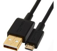 Câble de USB-A vers Micro USB 2.0, Vitesse de Transfert de 480 Mbps, avec Prises plaquées Or, 1.83 m, Noir