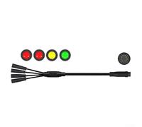 Câble de vélo électrique 1T4 8 broches connecteur étanche pour écran, levier de frein, accélérateur et contrôleur, compatible avec KT et Quantum Mountain E-Bikes, construction en cuivre PVC noir (1T4