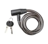 Câble de vélo - TOP TOOLS - 800 mm - 12 mm de diamètre - Gaine noire transparente - 2 clés