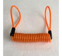 Câble de verrouillage à ressort pour casque de moto avec prévention du vol et compatibilité avec frein à disque avec noyau en fil d'acier et boîtier étanche (orange)