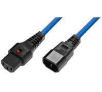 Câble de verrouillage MicroConnect IEC C13 vers C14, 0,5 m, MC-C13C14LOCK-0.5MB