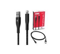 Câble d'éclairage MFi (Made for iPhone / iPod / iPad) supportant Fast Charge 2.4A Energy MCE845B noir longueur 1m 5V/2.4A - transfert de données