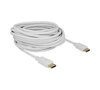 Delock Câble DP 1.2 - > DP St/St 10.0 M Blanc 4 K 60 Hz
