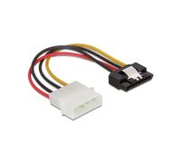 Câble DeLOCK 60120 : SATA HDD vers connecteur 4-pin Molex mâle, connecteurs mâles, 0.12m avec clip de fixation métallique