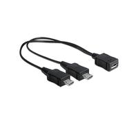 Câble DeLOCK 65440 USB 2.0 Micro-USB B mâle vers 2x Micro-USB B femelle, 0.205m, 480 Mbit/s, noir